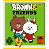 Зошит учнівський 12 аркушів клітинка Yes Преміум Line Friends 766795