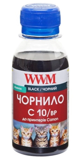 Чорнило WWM для Canon PG-510Bk/PG-512Bk/PGI-520Bk 100г Black пігментне (C10/BP-2) Чорнило WWM для Canon PG-510Bk/PG-512Bk/PGI-520Bk 100г Black пігментне (C10/BP-2)