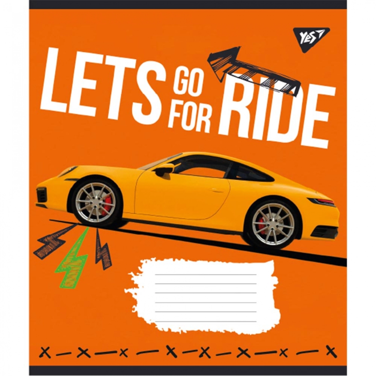 Зошит 36 аркушів клітинка YES Lets go for ride 766682