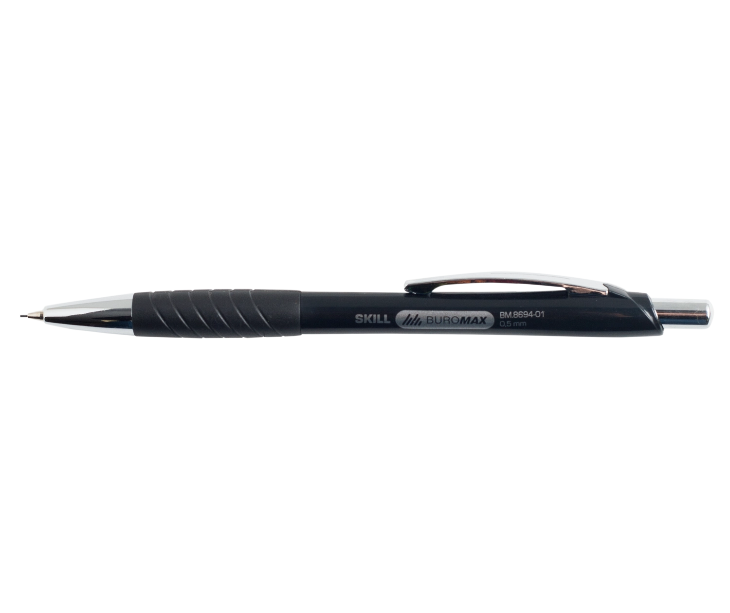 Олівець механічний Buromax Skill 0,5 мм з грипом чорний BM.8694-01