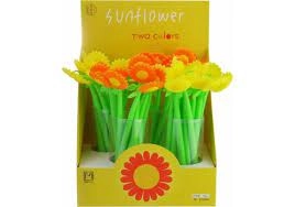 Ручка кулькова MAXI Sunflower синя 2 кольори асорті Z20084