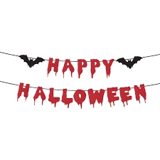 Гірлянда пап Yes Fun Хелловін Happy Halloween 16 елементів 3м гліттер червона
