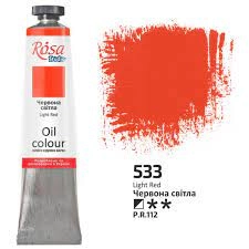 Фарба олійна Червона світла 45мл ROSA Studio 327533