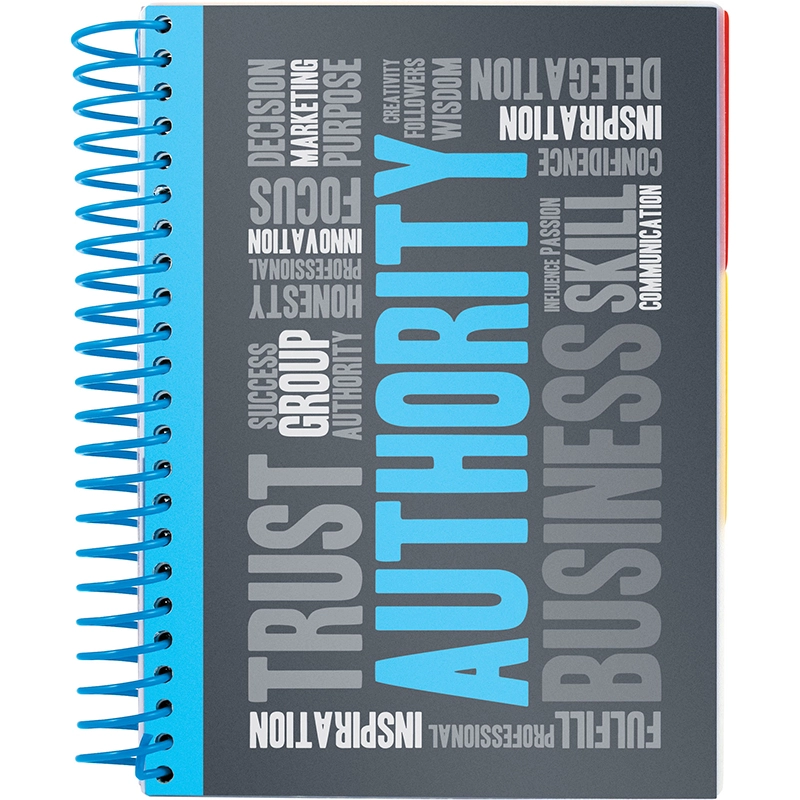 Блокнот зі розділювачами А5 120 аркушів у клітинку блакитний 8405-05-a