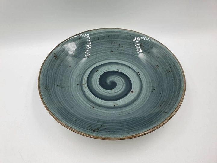 Тарілка супова TULU porselen spiral grey-blue TULU-spiral grey-blu-21