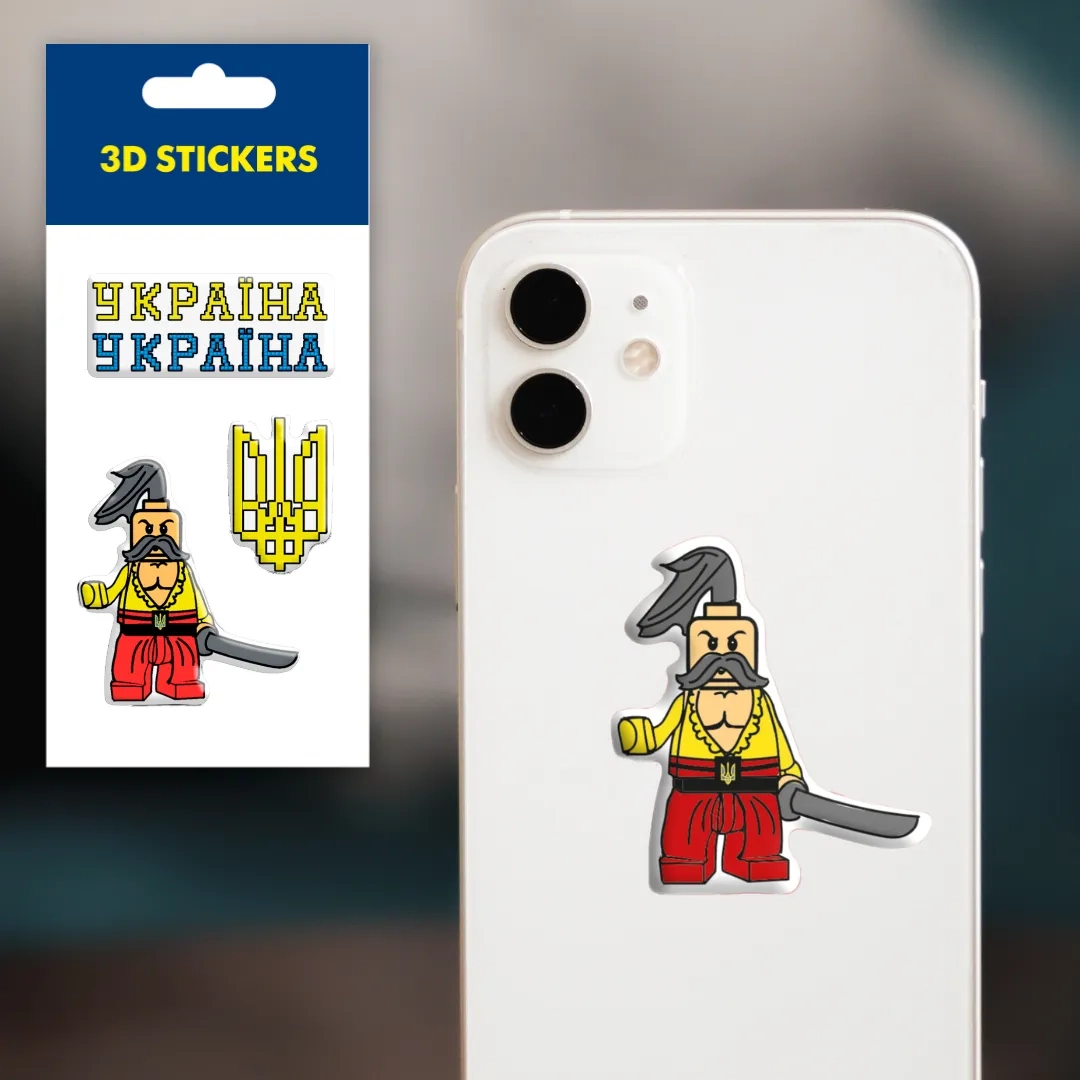Наліпки 3D стікер Tattooshkaи Cossack SM-18 Наліпки 3D стікер Tattooshkaи Cossack SM-18