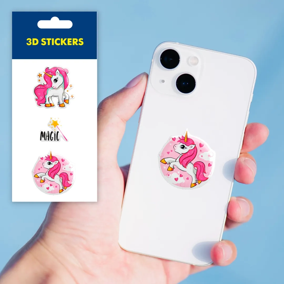Наліпки 3D стікер Tattooshkaи Magic unicorn SM-15