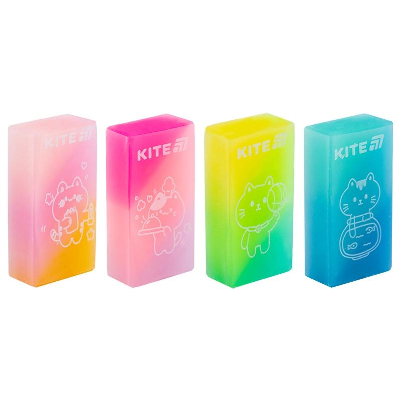 Гумка кольорова Kite Jelly cat асорті K24-143