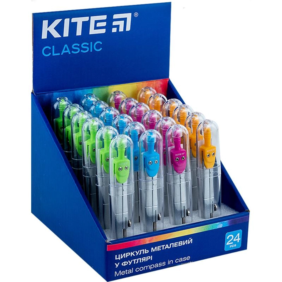 Циркуль у футлярі Kite Classic 125 мм асорті кольорів K-381 — фото 2