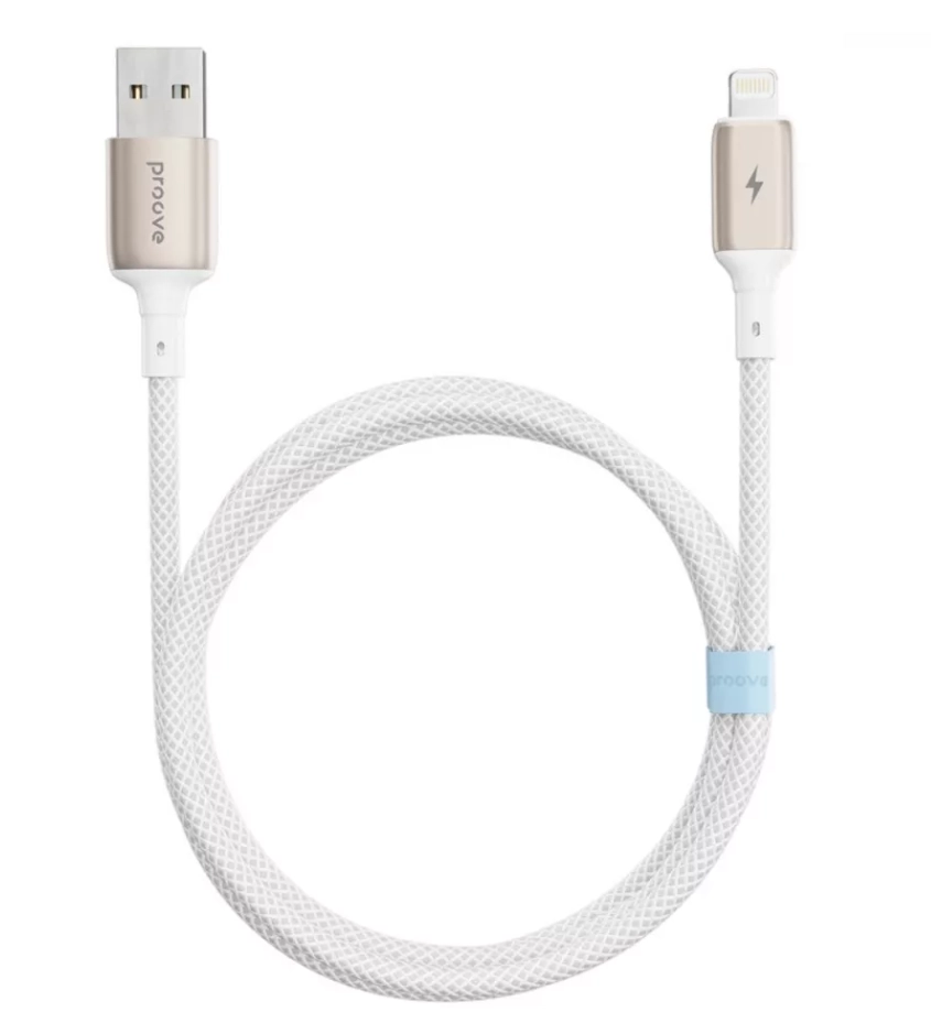 Кабель Proove Flat Out Lightning 2.4A (1m) білий