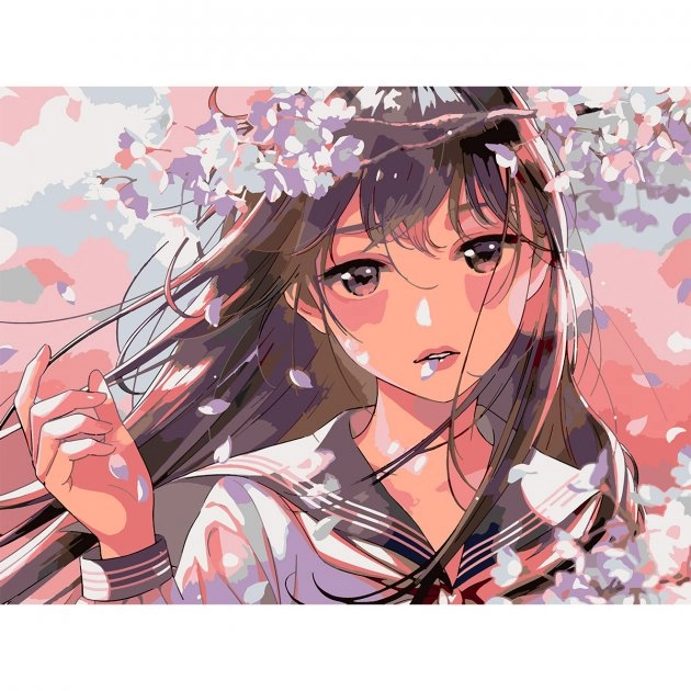 Картина за номерами набір SANTI Сакура/Аніме 30х40см 954370 Картина за номерами набір SANTI Сакура/Аніме 30х40см 954370