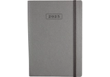 Щоденник датований А5 2025 Optima Cross срібло з гумкою O25235-16