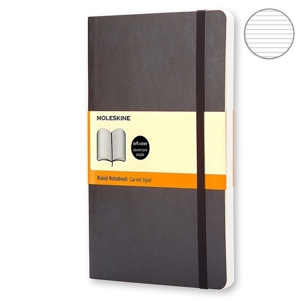 Блокнот кишеньковий Moleskine Classic лінійка чорний м`який QP611 Блокнот кишеньковий Moleskine Classic лінійка чорний м`який QP611