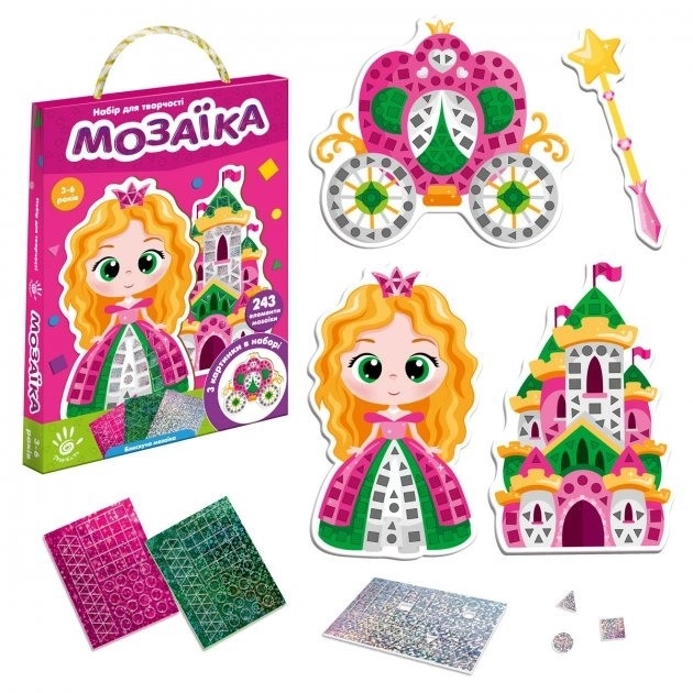 Набір для творчості Блискуча мозаїка Принцеса Vladi Toys VT4511-05