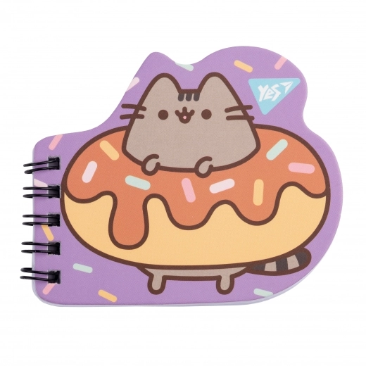Блокнот YES А7/24 подв  спіраль  Pusheen   фігурний