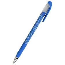 Ручка кулькова AXENT Blue floral синя AB1049-36-A