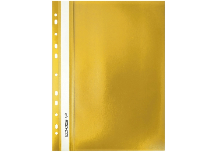 ШВИДКОЗШИВАЧ пластиковий А4  Economix Light 38504-05 жовтий перфорований