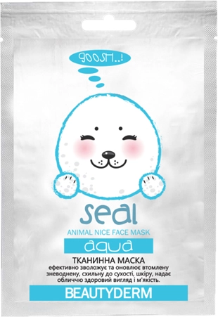 Маска тканина для обличча Beauty Derm Animal Seal 25мл зволожуюча