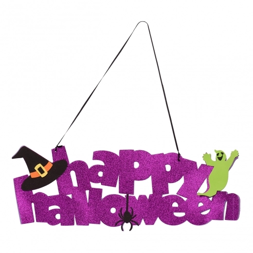 Декор Yes Fun Хелловін Happy Halloween 61х20 см ЕВА гліттер 973705