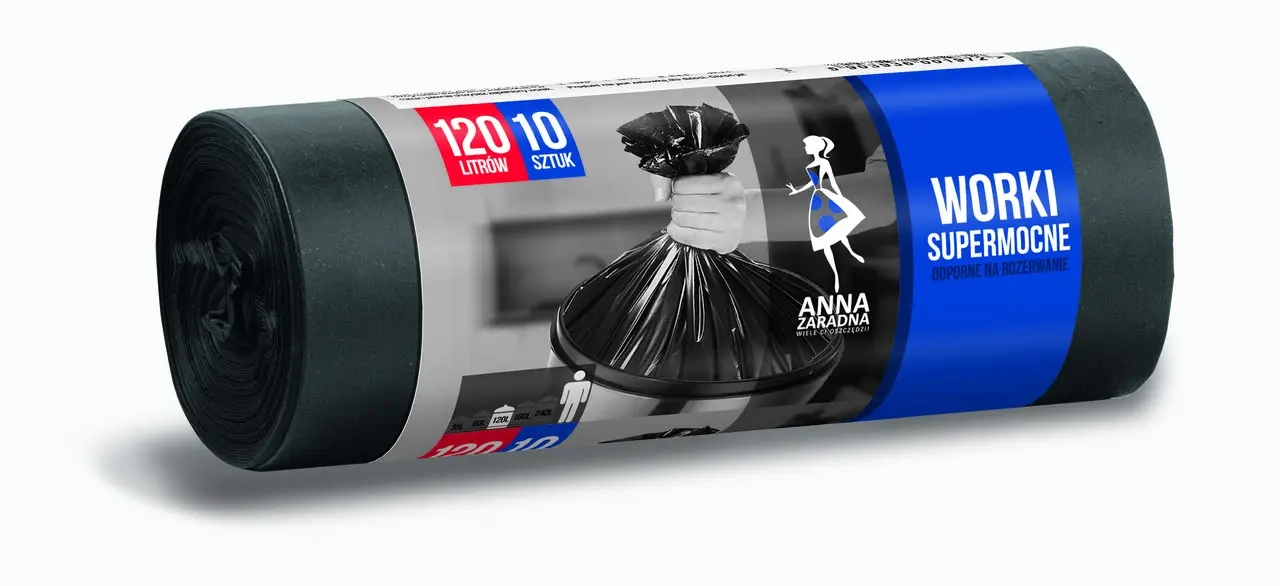 Пакети для сміття LDPE Anna Zaradna 120 л 10 шт