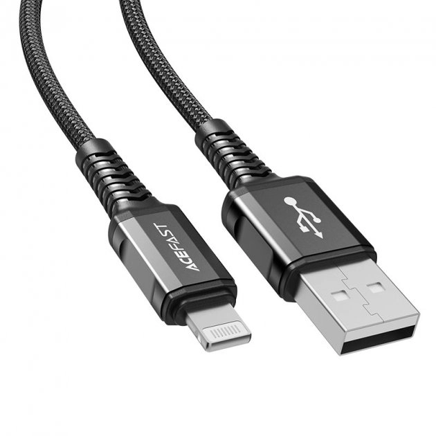Кабель ACEFAST C1-02 USB-A to Lightning aluminum alloy 1.2m Black