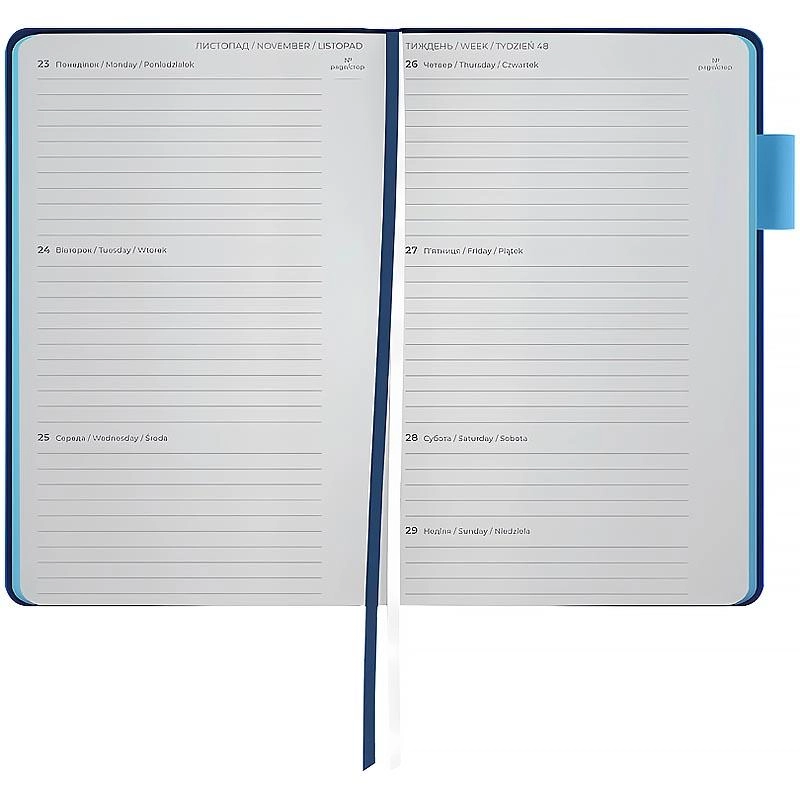 Щотижневик датований 2026 Axent Partner Soft Muse 125х195 синій 8527-26-3-A