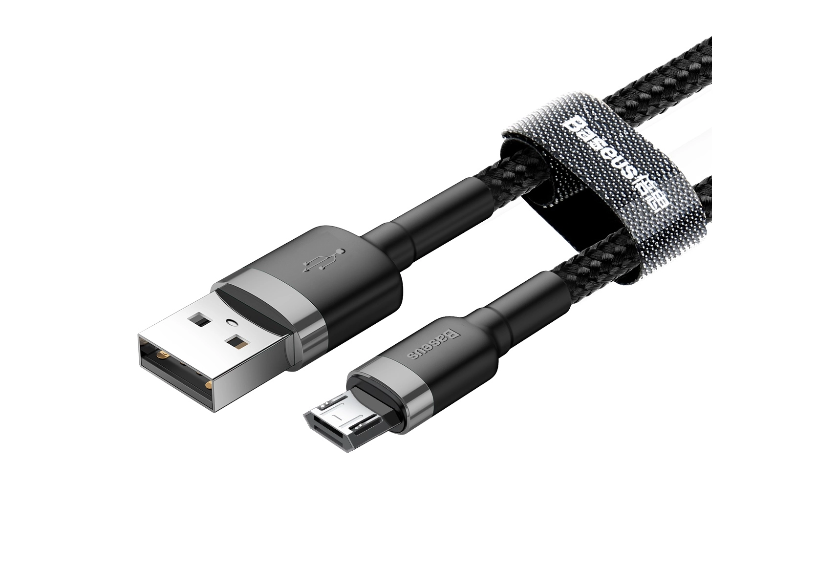 Кабель Baseus Cafule Cable USB For Micro 2.4A 1m Black+Grey CAMKLF-BG1