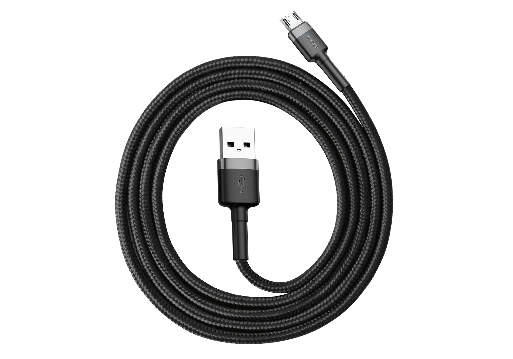 Кабель Baseus Cafule Cable USB For Micro 2.4A 1m Black+Grey CAMKLF-BG1
