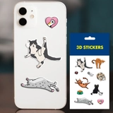 Наліпки 3D стікер Tattooshkaи Коти Набір 6 стікерів SB-08