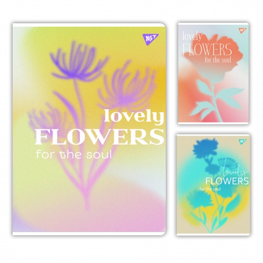 Блокнот А4 Yes 48 аркушів Lovely flowers клітинка — фото 2