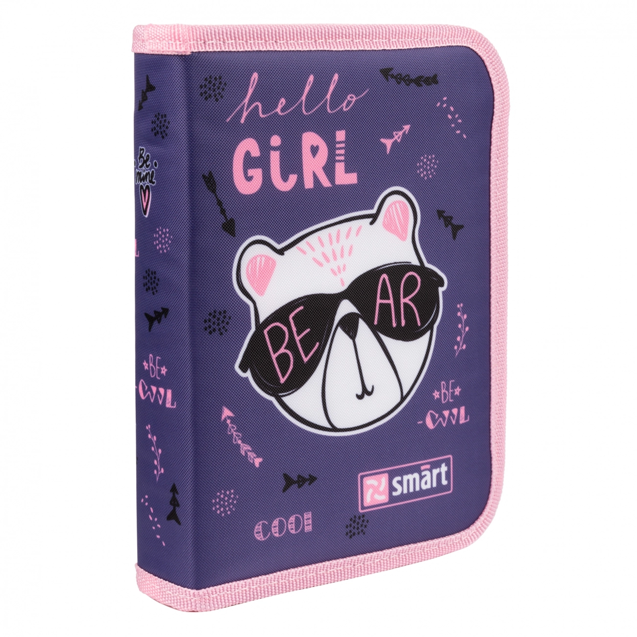 Пенал твердий Smart одинарний з двома клапанами HP-04 Hello Girl!