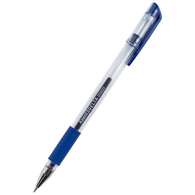 Ручка гелева Axent 0,7мм з грипом синя — фото 2