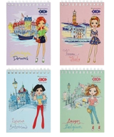 Блокнот на пружині зверху TRAVEL GIRLS А6 клітинка 40 аркушів ZiBi KIDS Line ZB.12136