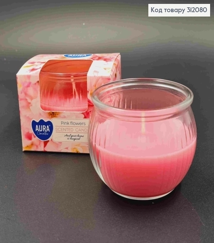 Аромасвічка стакан AURA Pink flowers 80г