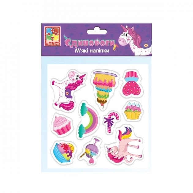 Набір для творчості мякі наліпки Єдинороги Vladi Toys VT4210-04