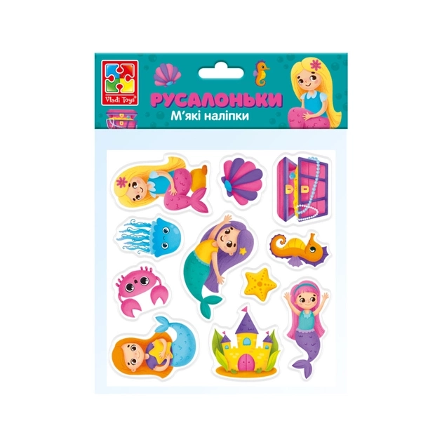 Набір для творчості мякі наліпки Русалоньки Vladi Toys VT4210-09