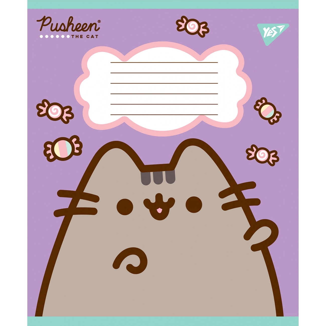 Зошит 12 аркушів клітинка YES Pusheen 766190