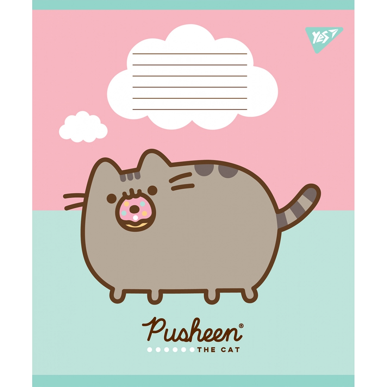Зошит 12 аркушів клітинка YES Pusheen 766190