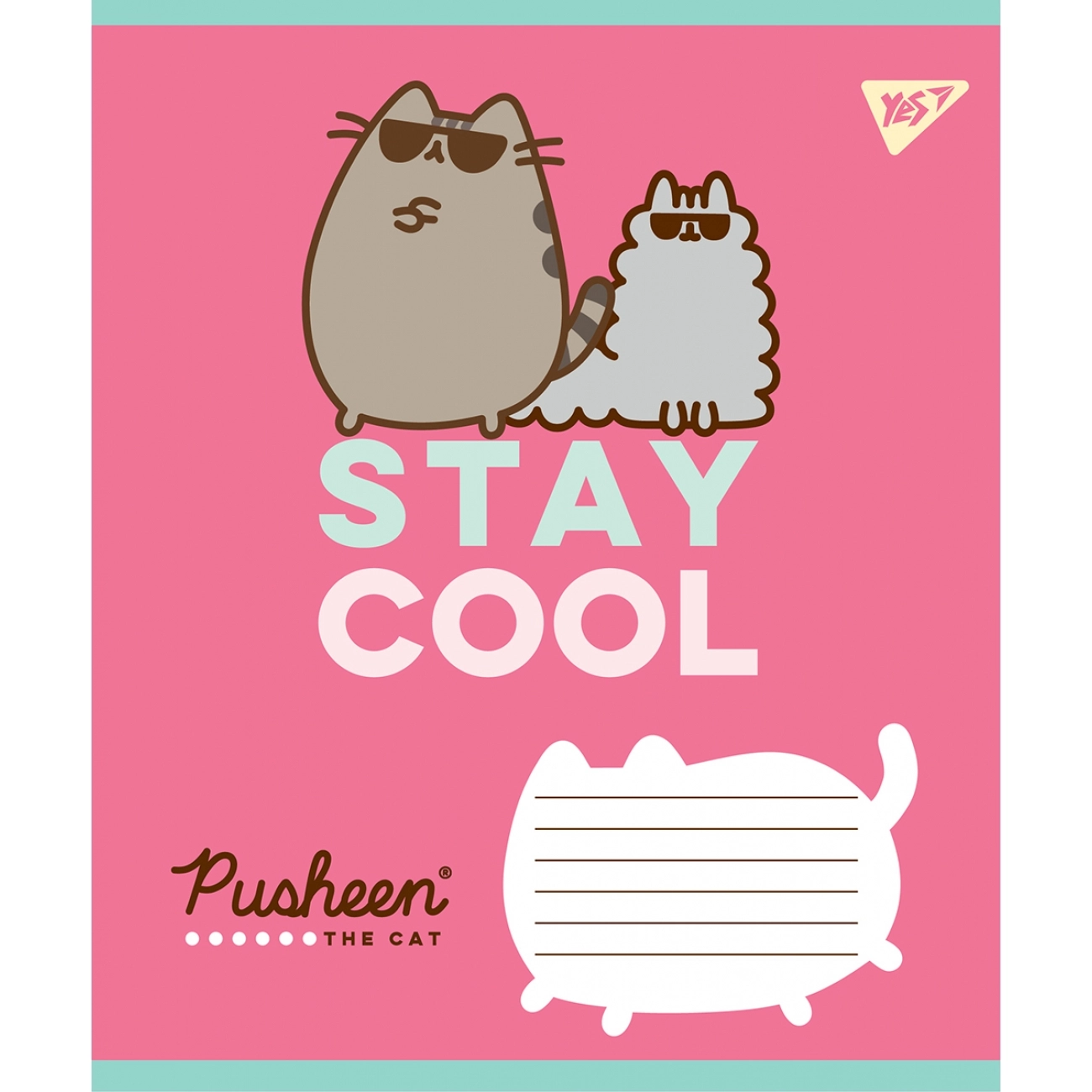 Зошит 12 аркушів клітинка YES Pusheen 766190
