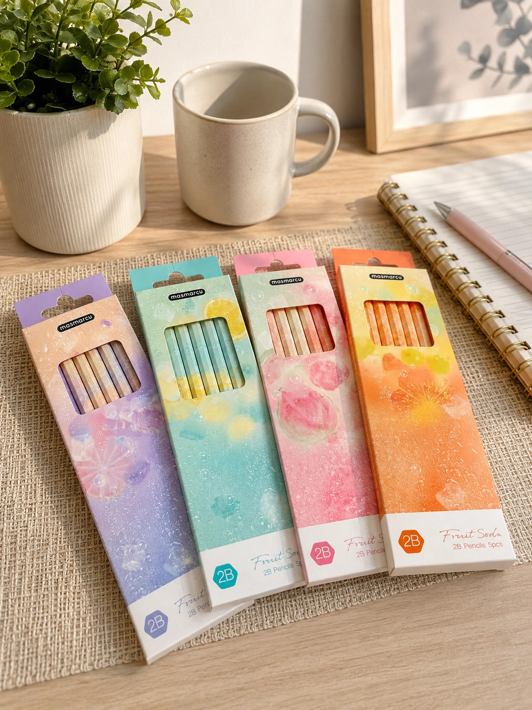Олівець чорнографітний M&G Fruit Soda 2B Wood, 32020 5 шт в коробці Олівець чорнографітний M&G Fruit Soda 2B Wood, 32020 5 шт в коробці