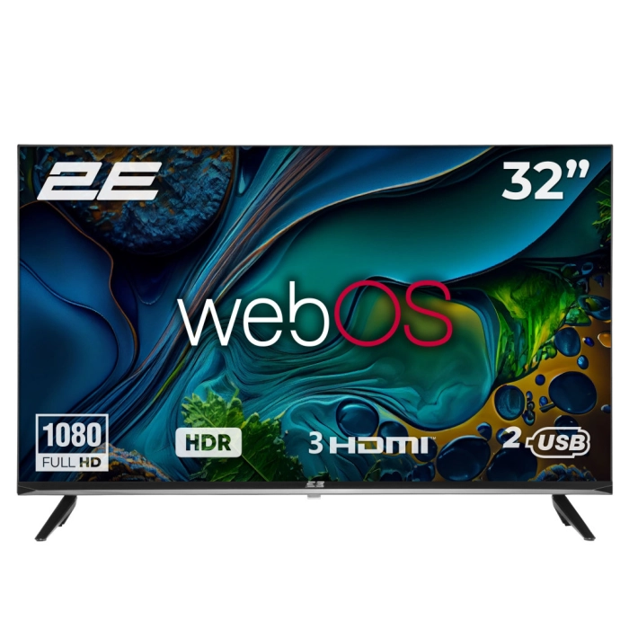 Телевізор 32 2E LED FHD 60Hz Smart WebOS Black