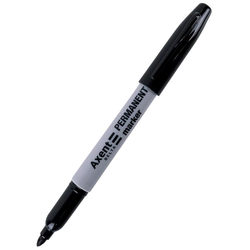 Маркер Axent Permanent 1 мм круглий чорний