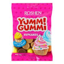 Желейні цукерки Yummi Gummi CupCakes Roshen ВКФ 70г /22шт 38956