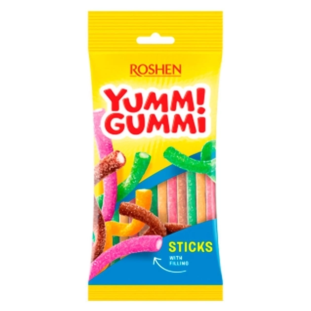 Желейні цукерки Yummi Gummi Sour Sticks Roshen ВКФ 70г /40шт 36257
