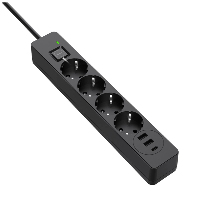 Мережевий фільтр живлення ColorWay CW-CHE432PDB, 4 розетки/3USB 2M (CW-CHE432PDB) Мережевий фільтр живлення ColorWay CW-CHE432PDB, 4 розетки/3USB 2M (CW-CHE432PDB)