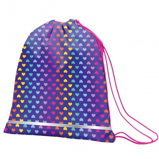 Сумка для взуття SMART SB-01 Rainbow hearts фіолетовий