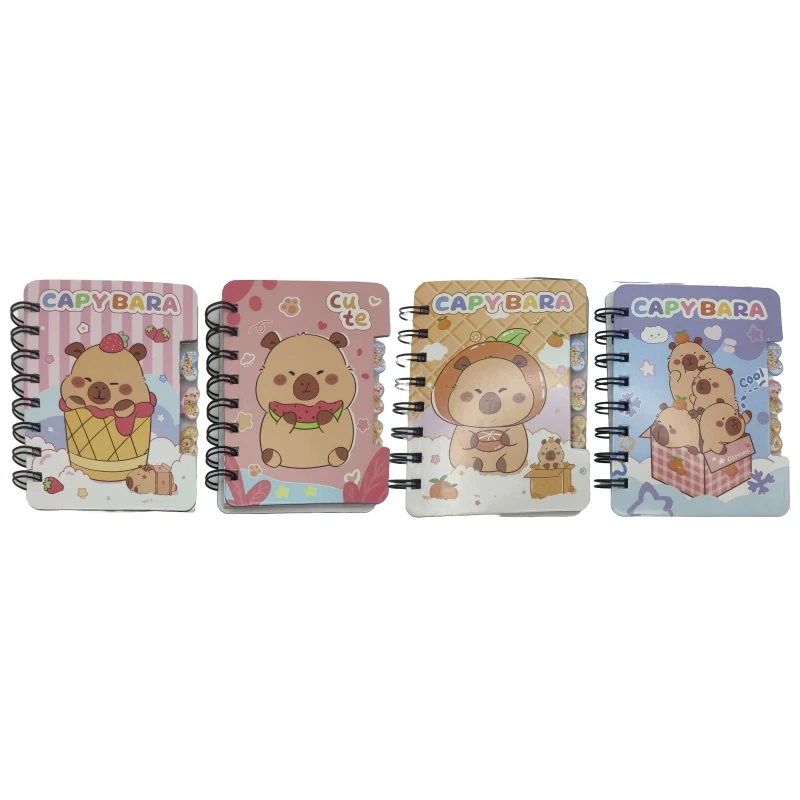 Блокнот на спіралі 48 аркушів з 3-ма роздільниками Капібара 12х9см лінія 86К-2136 Блокнот на спіралі 48 аркушів з 3-ма роздільниками Капібара 12х9см лінія 86К-2136