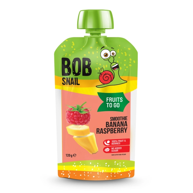 Пюре фруктове Bob Snail Смузі Банан-Малина  120 г
