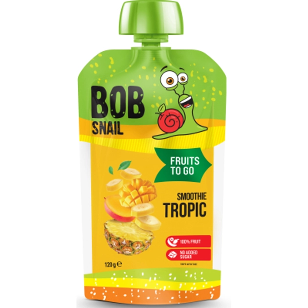 Пюре фруктове Bob Snail Смузі Банан-Ананас-Манго  120 г