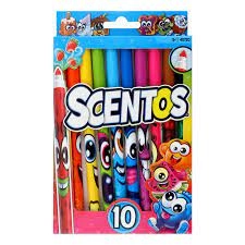 Набір ароматних маркерів для малювання Scentos Тонка лінія 10шт 40720
